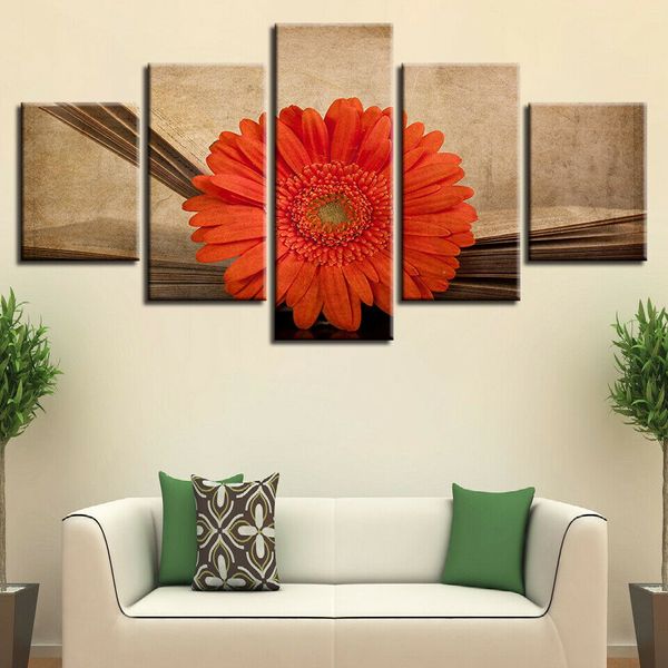 5 pezzi tela modulare Poster di stampa HD Poster Barbertdaisy Immagini dipinti dipinti dipinti Arte decorazione per la casa senza incorniciatura a 5 pannelli