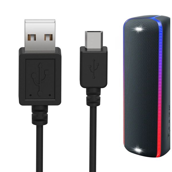 Chargers geekria microusb hoparlörler kısa şarj cihazı kablosu, Sony SRSXB32 XB22 XB20 XB31 XB41 X11 XB01 BTV5 X99 Şarj Cihazı (1ft)