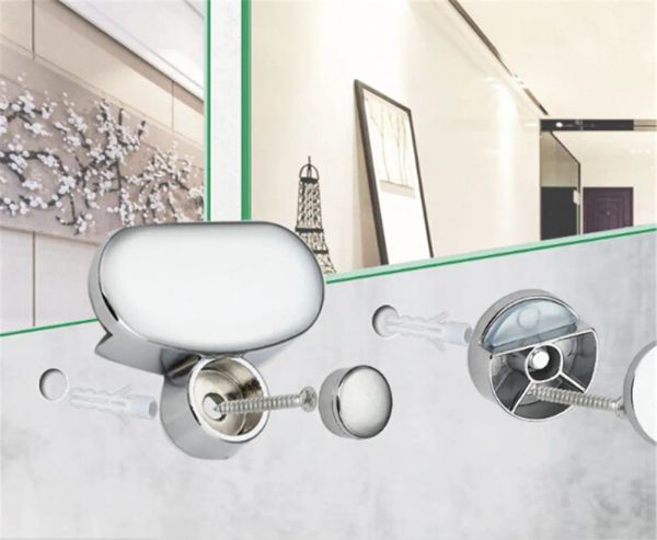 Зеркальное зеркальное зеркало в ванной комнате с фиксированными аксессуарами Рекламные пластин
