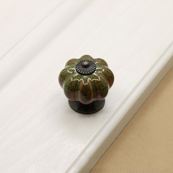 1pc 40 -мм тыквенные керамические ручки для вытягивания для комода ручка для шкафа шкаф