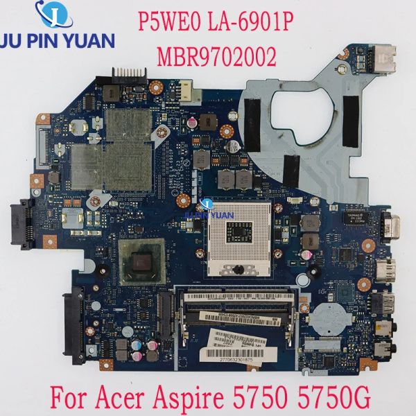 Acer Aspire için Anakart 5750 5755 5750G 5755G Dizüstü Bilgisayar Anakart P5WE0 LA6901P MBR9702002 HM65 DDR3 Tamamen Test Edildi