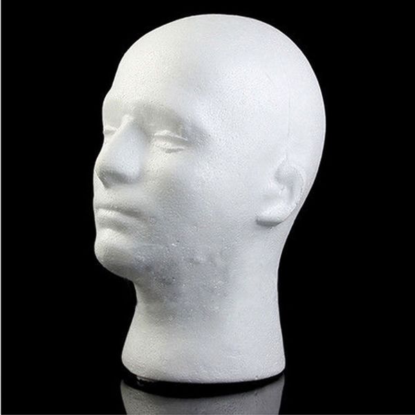 Mannequin Head Head White Polystireno Styrofoam Modelo de Espuma Modelo de Stand Hair Hap Headset Exibição de Stand Rack