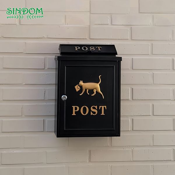 2023 Горячая продажа жилой буквы кошачья почтовая коробка блокируемого современного почтового ящика для стены