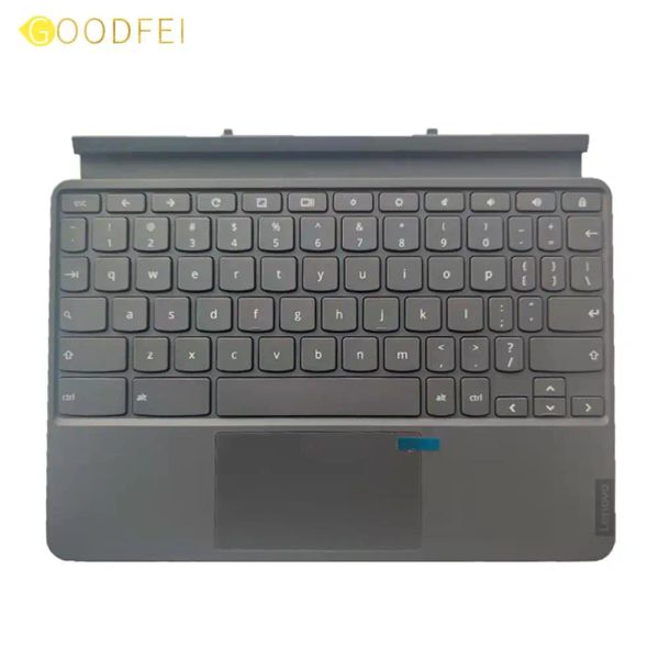 Keyboards Neues Original für CTX636F IdeaPad Duet Chromebook 10.1 Tablet Palmrest Keyboard US EU Stand Bracket SO28C70684