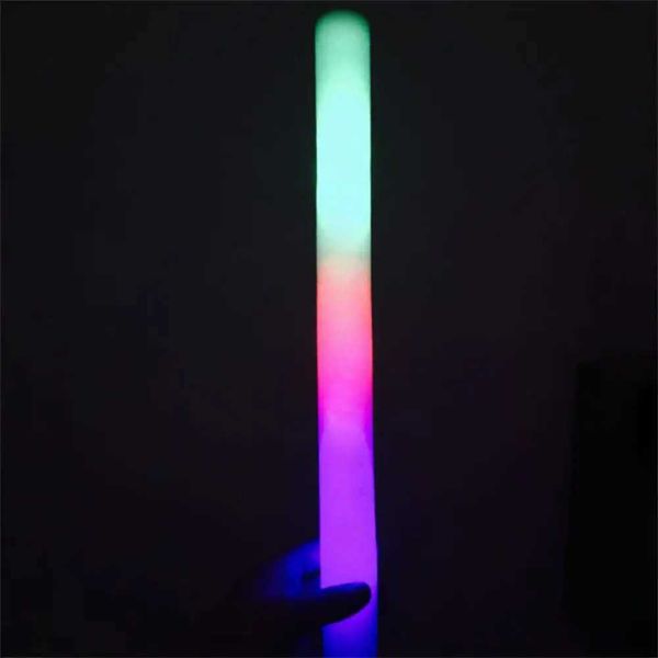 LED Rave Toy Luminous Sticks Party Foam Glow Stick RGB Fluoreszenz dunkle Licht für Bar Hochzeit Geburtstag Festivalzubehör Accessoires 240411