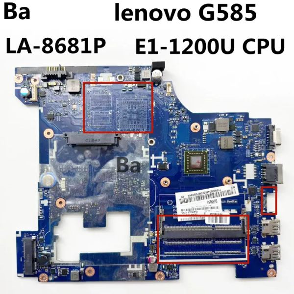 Материнская плата для Lenovo G585 Материнская плата ноутбука LA8681P Материнская плата AMD EM1200 ЦП DDR3 100% Тестовая работа