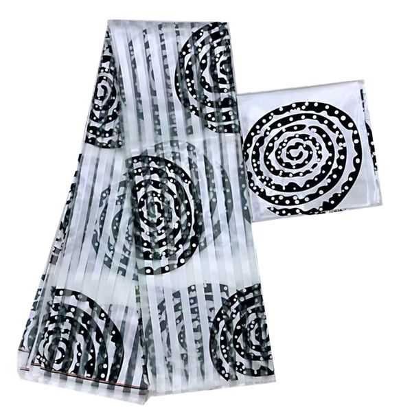Африканская органическая ткань для женщин, шелковая ткань, восковая ткань, высокое качество, горячие продажи, 4 + 2 -й.
