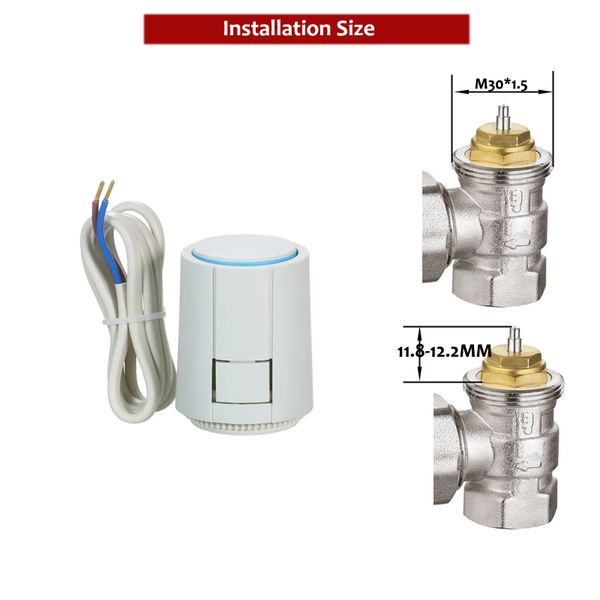 1pcs/ 5pcs/ 230 V 2 Draht normalerweise geschlossene Elektro-Wärmeleitantrieb für Kühlerventilkrümmer Raumbodenheizungssystem M30*1,5