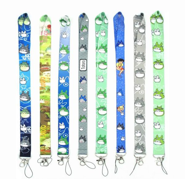 KeyChain 10pcs Cartoon Anime Япония мой сосед Totoro Mobile Phone Lanyard Key Chains Подвесной партийной подарки Favors Accessorie Small W2729282