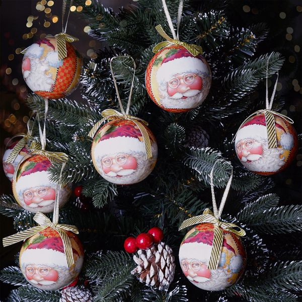 1PCS Decoração de árvore de Natal Bola Baubles Ornamento de Natal Toys Holding Ball Bonecos de neve em casa Ornamento de ano novo Presente de Ano Novo