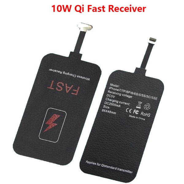 Ladegeräte 10W 5V/2A Qi Wireless Ladegerätempfänger Telefon Ladegerät Spule USBC für iPhone 4 5 5s 6s 7 7 plus Xiaomi Typec Fast Rezeptor