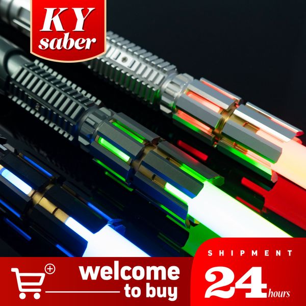 Skysaber Proffiev2.2 Neues Pixel glattes Schwung Spielzeuglaserschwert Farbe Wechseln über 20Set Soundfonts Kraft FX FOC Blaster Toys Jedi