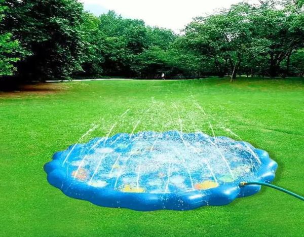 170 cm Sprinklermatte aufblasbare Schaufensterpuppenspray -Kissen -Spielzeug Kinder Baby Spiel Wassermatte Strand Rasenpool Spray1267475