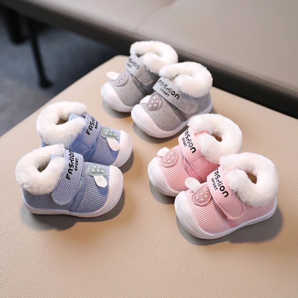 Sneaker Nuove scarpe da bambino invernali baby mantieni calde lussuose soft toddler kids sneaker scarpe per neonati di moda per bambini piccoli bambini scarpe da ragazza
