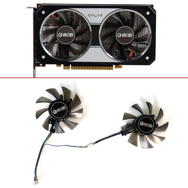 Raffreddamento 2pcs 75mm GA82S2H GTX1650 GTX1060 VENTO GPU per Galaxy KFA2 GeForce GTX 1060 OC GTX 1650 Schede grafica super grafica come ventola di sostituzione