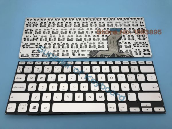 Teclados novos para ASUS X420F X420FA X420U X420UA A420F A420U A420UA S420 S420UA P1411F P1411FA Latim Espanhol/Inglês Teclado Silver/Black