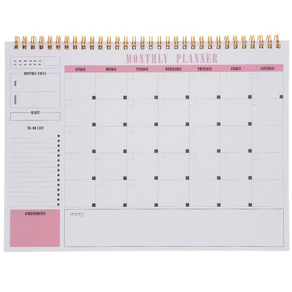 Notebooks per studenti inglesi Pianificatore Notepad Pianificatore Office Planner Notebook Scheda settimanale Notepad