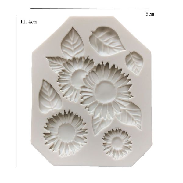 Baumzweiste Sonnenblumenkuchen Silikonformen Cupcake Fondant Dekorieren von DIY -Werkzeugen mit Schokolade