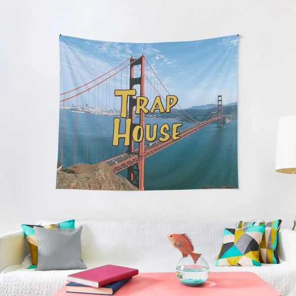 Tapestres Full House Trap Tapestry Wall Deco Engine estético