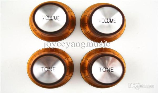 1 набор из 4pcs Brown Silver Offeructor Tone Electric Guitar Roofs для LP SG в стиле электрогитары Woolles8636460