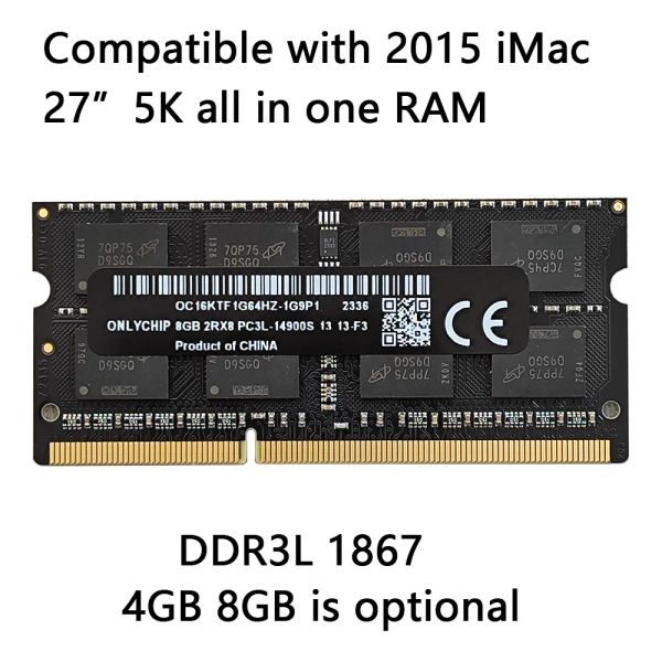 RAMS Compatível com 2015 IMAC 5K 27 polegada Apple tudo em uma memória de computador RAM 16GB 8GB 32GB DDR3 1600 1867