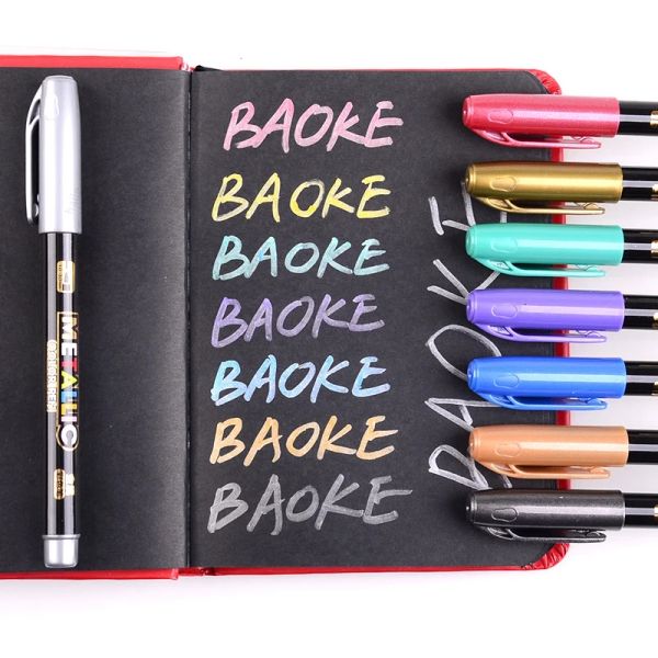 HAILE 8COLOR Metallic Water Paint Metal Fabric Marker Pen