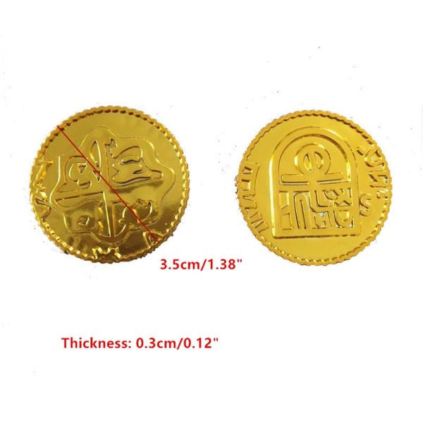 100 шт. Пираты золотые монеты пластиковые золотые монеты