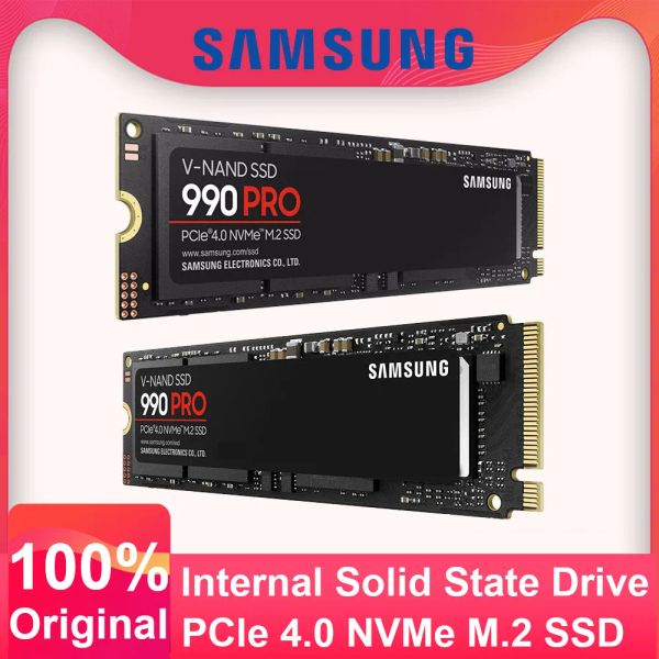 Drives 100% Original Samsung 990 Pro 1 TB 2TB SSD Estado sólido interno PCIE 4.0 M.2 2280 NVME 2.0 MLC SSD para laptop PC para desktop PC