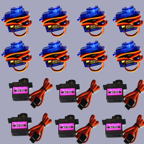 4/10/20PCS SG90 / MG90S Metal Gear Digital 9G Servo para RC Helicóptero Plano Boat Car Carro Trex 450 RC Robot Helicopter