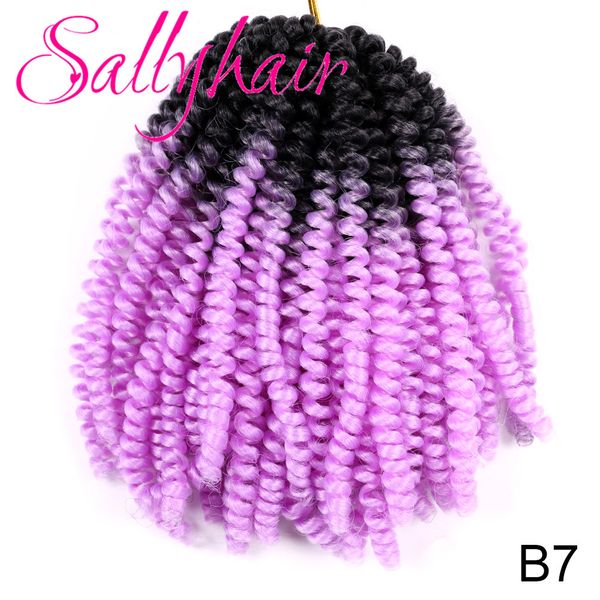 Sallyhair Bahar Twist Tığ Örgüsü Saç Ombre Örgü Renkli Saç Sentetik Saç Uzantıları 30 STRANDS/PACK 110 GRAM