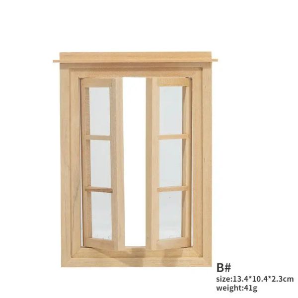 1pcs 1:12 Кукольный домик DIY дверные дверь мебель миниатюры деревянные аксессуары
