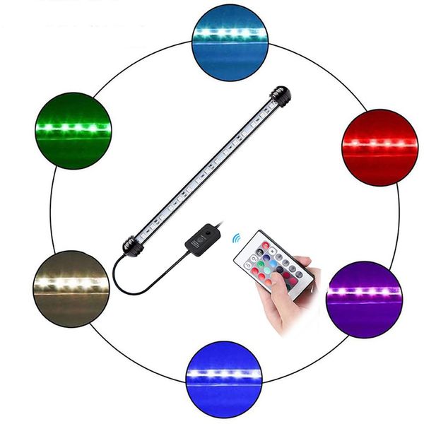 Aquarium Fish Tank Teich 5050 RGB LED -Strip Leuchten Stange Lampe Tauchlicht UK Stecker EU -Stecker Wasserstierhilfe neu