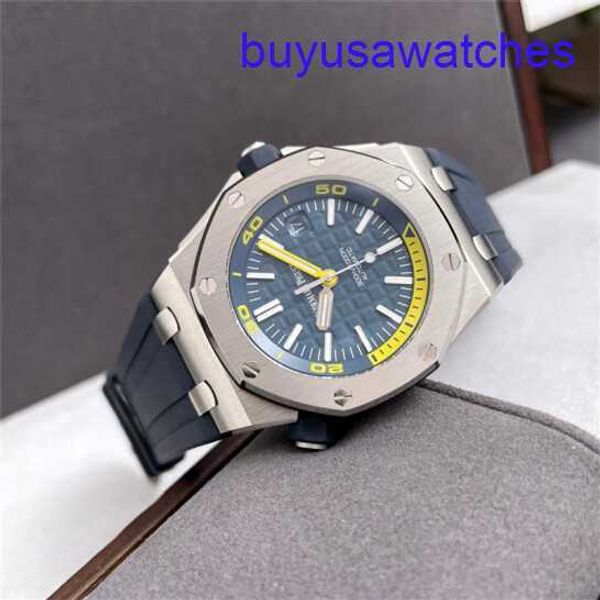 Orologio da polso di movimento AP Royal Oak Offshore Series MENS 15710ST.OO.A027CA.01 Automatico Meccanico 42mm Night Night Glow Watch Box Certificato Set completo