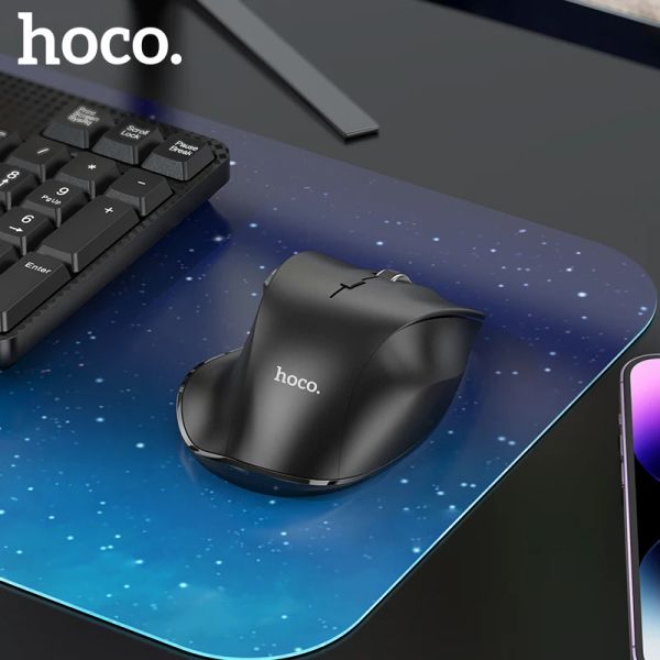 COMBOS HOCO GM24 DualMode Business mouse ergonomico wireless 2.4G/Bluetooth 6D Pulsanti 600 DPI USB Gaming Mouse per laptop per PC