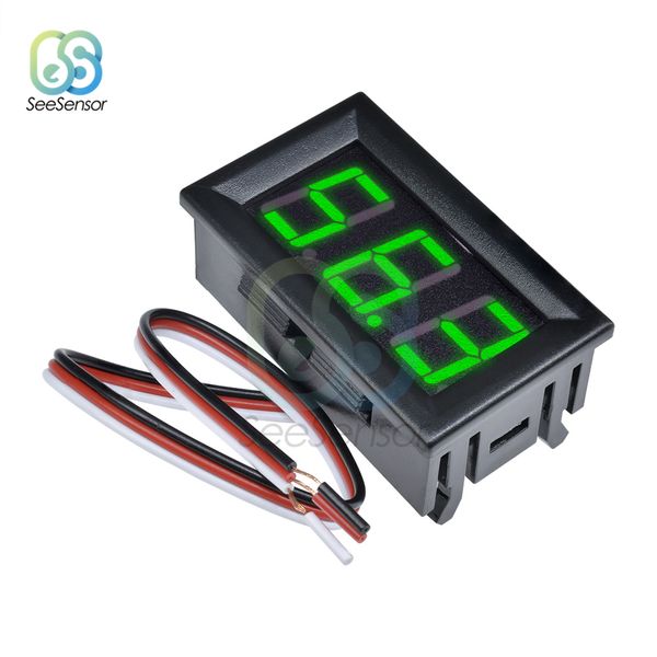 CC 0V a 99.9V Mini Voltímetro Digital LED Medidor de tensão Display Red Green Blue Low Power Painel Medidor