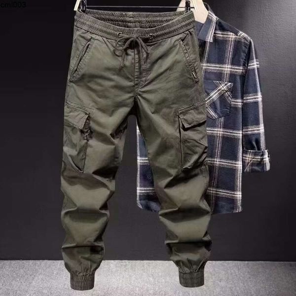 Maschile verde militare nuovi pantaloni da lavoro multi -tasca