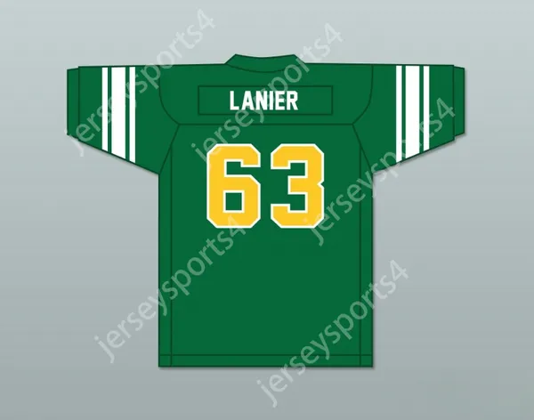 Custom qualsiasi nome Nome Mens Youth Willie Lanier 63 Maggie L. Walker's School Dragons Green Football Jersey 1 top cucitura S-6xl