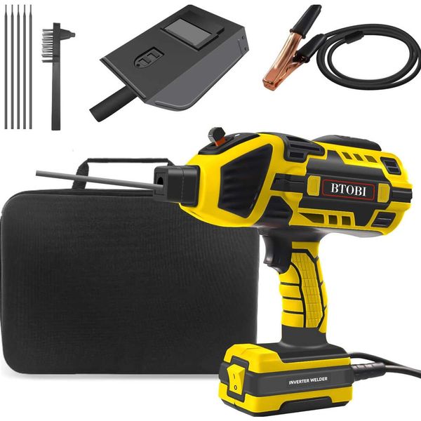 BTOBI 110V Igbt Inverter Welding Machine Handheld ARC Soldador de arco portátil para soldagem de bastão 3/32-1/8 com conjunto de ferramentas e caixa de ferramentas - soldador compacto e poderoso