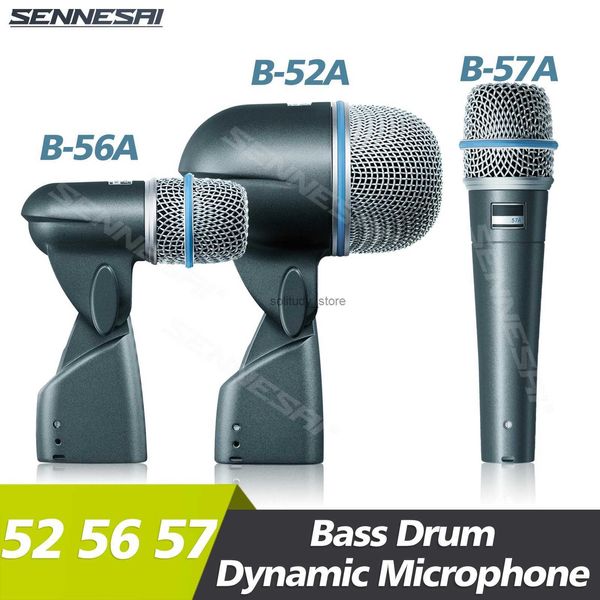 Microfones de alta qualidade beta52a tambor microfone but bass (metal) 56a 57a SNARE dinâmica outq