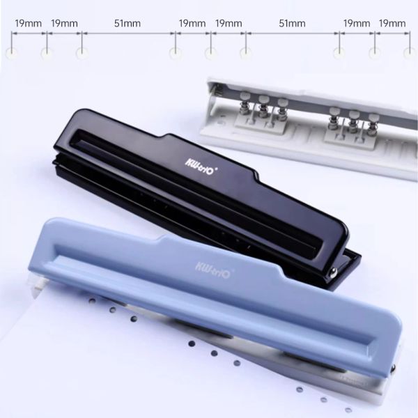 TRIMM KWTRIO Handheld 10 buracos Puncher Puncher Paper Cutter 8 Folhas Capacidade de perfuração A4/B5 Notebooks de scrapbooks DIY Album para Office