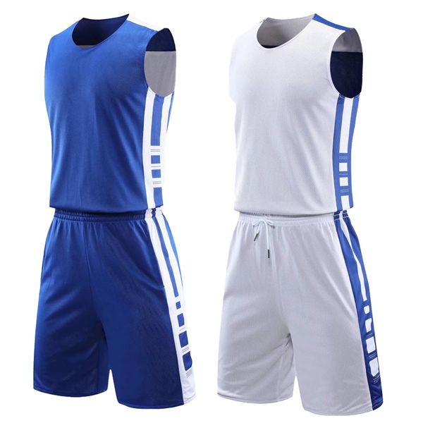 Uniformi a doppia parte delle maglie da basket reversibili Set di maglie da abbigliamento sportivo per bambini camicie personalizzate con cortometraggi da basket uomini