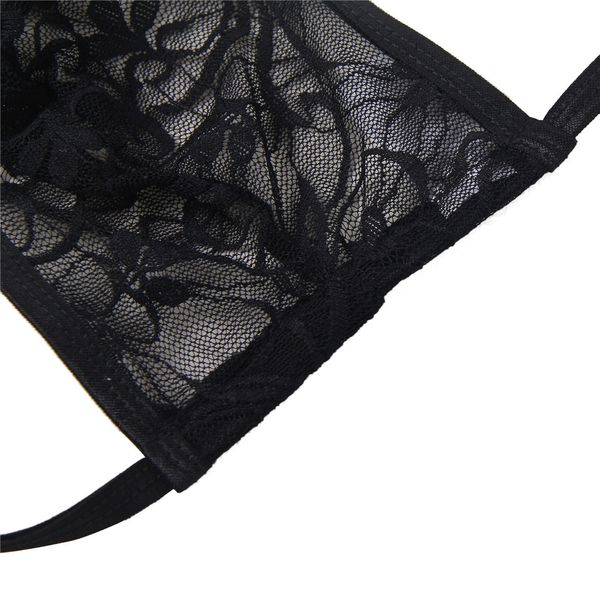 Breta di cima floreale per crash floreali di sous sous mutande gay slip slip slip homme dentelle nera verde s-xl mps071