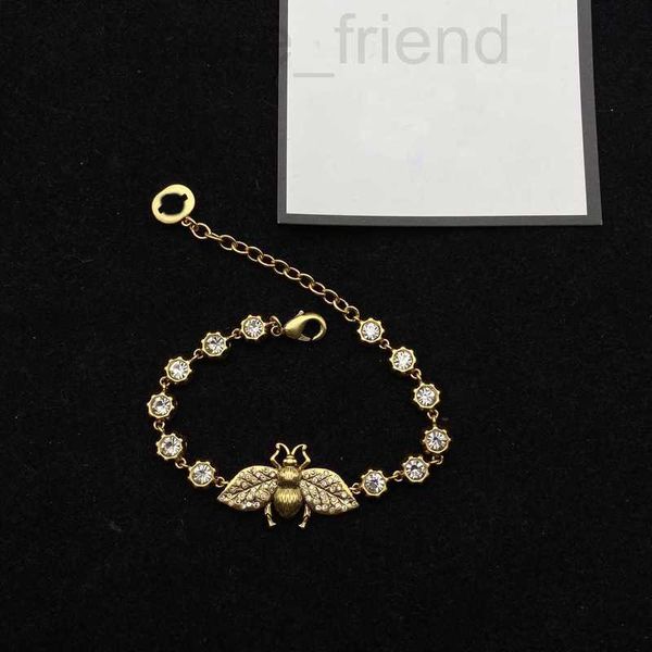 Chain Designer Classic Bracelet Bee Full Diamond Jewelry Gift para um ente querido SSCD