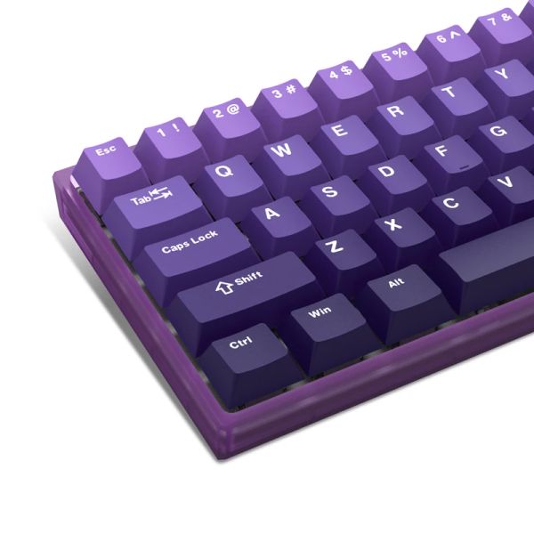 Acessórios 132 Chaves Gradiente Purple PBT Keycaps Cherry Perfil Tiro duplo para teclado mecânico para jogadores para GK61 Anne Pro 2 Switch Gateron