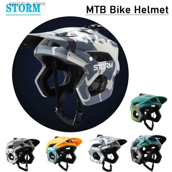 Capacetes de ciclismo 2024 New Storm Mtb Bike Helmet All Terrain Mountain Cycling Capacete Riding Cross Country Outdoor Extro Sports Parts L48