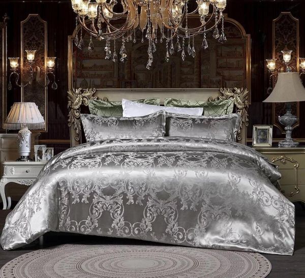 Наборы постельных принадлежностей для роскошных дизайнеров Sation Silver Queen Cread Comforters Sets Cover Emelcodery Europe Стильные наборы постельных принадлежностей King 4815833