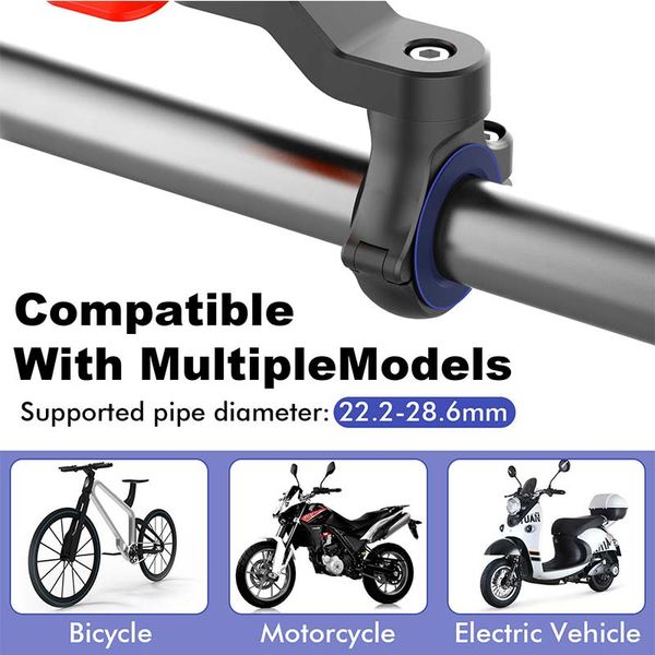 Quick Lock Mount Moutry Motorcycle Bicycle Phone Dellower Stand Регулируемая поддержка Moto Bike Handle Harder Mirro Cracket для Xiaomi iPhone