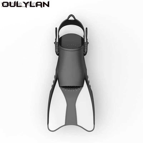 Acessórios de mergulho Ouilyan Long Diving Flip Professional Inflable Swimm Fin Swimming Swims Fin Silicone Shoes Ajusta Ajusta Y240410