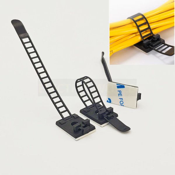 Kablo Kravat Montajlar 10 PCS Kablo Klipsleri 18*25 Kablo Bağlantı için Kelepçe Kablo montajı ayarlanabilir kablo kravat düzeltme tutucu klipsleri beyaz siyah