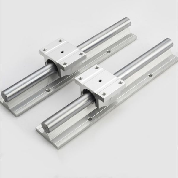 2PCS SBR20 Roller Guide Rail 200-1500mm 4pcs SBR20UU Blocos de rolamentos para rolos de 20 mm Máquina automática industrial CNC CNC